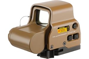 Mifhnby Mirino olografico 558 con punto verde/rosso con sgancio rapido per montaggio su guida Picatinny da 20 mm (TAN)