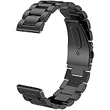 V-MORO Compatible with Samsung Gear S3 Watch Straps/Galaxy Watch3 45mm/Galaxy Watch 46mm（2019） Strap/Huawei GT 22mm,Black Sta