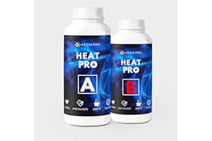 Resin Pro ® HEAT PRO Revêtement Protecteur Anti-Rayures, Résine Protectrice Brillante Flexible pour Créations en Résine, Résistantes aux Rayures et Résistantes aux Hautes Températures - 450 g