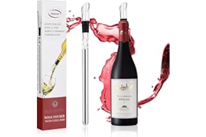 Vicloon Refrigeratore per Bottiglie Vino, Decanter per Vino, con Asta di Raffreddamento, Aeratore e Versatore in Acciaio Inossidabile, Antigoccia e Durevole per Amanti del Vino, 50cc