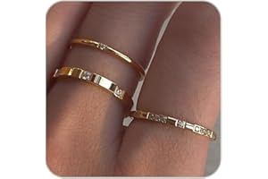 ZHESHY Ring Gold Set Frauen 14 Karat Vergoldete Goldene Ringe Goldring Stapelringe Zirkonia Fingerring Knöchelringe Daumenringe Wasserfest Statement Ring Gold Schmuck Für Damen Mädchen Größe 52-62