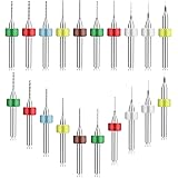 Set med 20 st mikroborrar, mikroborrar, volframstål, PCB, tryck, kretskort, flöjt, CNC-routerbitar, skaft för grov sten, smyc