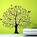 Produktbild Wandtattoo Wohnzimmer Deko groß Linde-Aufkleber aus Vinyl, Schwarz, 200 x 200 cm cm