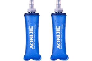 TRIWONDER Gourde Souple Pliable Flasque Running Bouteille d'eau Souple Poche Hydratation Réservoir d'Eau Flacon pour Sport Utilisation en Extérieur (250 ml - 2 Pièces)