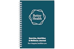 LIFESTYLE PLANNERS Better Health - Exercise, Nutrition & Wellness Journal - Stay healthy with our handy, simple tracking charts - A5 size with 104 undated pages - For A Happier, Healthier Life (Teal)