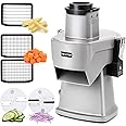 NEWTRY Electric Vegetable Dicer&Slicer, 4 in 1 Commercial Veggie Processor for Dicing, Shredding, Slicing&Slitting, Cube Cutter, French Fries Chips Slicer, Easy to Clean, Blade Replaceable