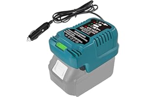 TPDL Ładowarka samochodowa do Makita 18 V akumulator ze wskaźnikiem LED, zamiennik ładowarki samochodowej do Makita 18 V BL1860 BL1850 BL1840 BL1830 BL1815