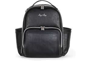 Itzy Ritzy Girls' Mini Diaper Bag, Black with Silver Hardware-Plus