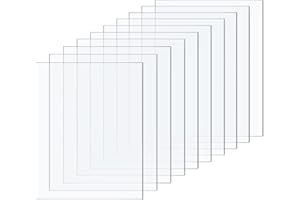 Taiyeestar 10er Profi Set ultra klare Acrylglas Kunststoffplatten(10x15cm), 1mm Acrylplatten, Acrylplatte, Transparente Acrylglas Platte für Fotorahmen, Projektausstellung, Malerei, Tischaufsteller