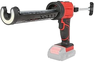 FULLUKY Prensa de cartuchos de batería compatible con batería Makita de 18 V, pistola de calafateo eléctrica con 4 velocidades y luz LED, jeringa de silicona para sellado, masilla, sellado (sin pilas) (01)