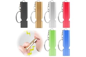 ZORTVUL 6 Pièces Sifflet, Sifflet De Survie, Double Tubes Métal Sifflet Sifflet Avec Porte-Clés, Sifflet Arbitre, Sifflet D'Urgence Pour Sauvetage, Voyage, Sports, Dressage D'Animaux