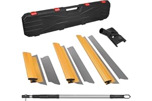 MOPEI Kit Spatole Professionali per Lisciatura | Spatola per Stucco 30cm, 50cm e 80cm | lama in acciaio inox e alloggiamento in alluminio | compresa la lama di ricambio e l'asta di prolunga