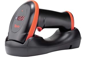 Tera Barcode-Scanner Bildsensor 2D 1D QR Wireless 2,4 GHz mit Ladestation USB-Kabel Digitaler-Bildscanner für Lagerhalle, Bibliothek, Geschäft, PDF417 auf Führerschein, HW0008