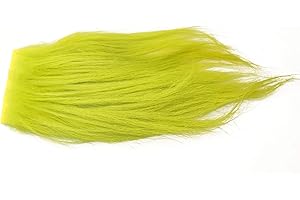 Tigofly 2 Stück 8 x 8 cm 10 Farben Ziegenhaar Fell 15–20 cm Länge Luftschlangen Fliegenbinden Pelz Materialien