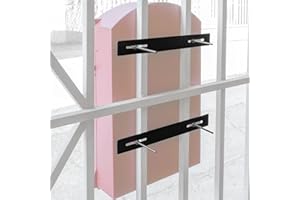 PrimeMatik - Kit de Montaje de buzón a verja reja Valla o cercado. Barras de fijación metálicas de 25cm