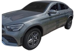 J&J Automotive | Deflettori D'Aria Antiturbo Per GLC Coupe C253 dal 2017, Set di 2 Pz, Nero, Antivento, Antipioggia, Fume' Oscurati
