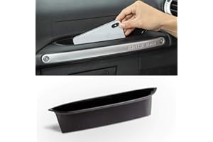 Savadicar GrabTray Passenger Storage Tray Organizer Grab Handle Accessory Box for 2011-2018 Jeep Wrangler JK JKU 2/4 Door, Interior Accessories, Black