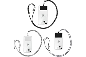 Yoedge Universelle Lanières de Téléphone en Bandoulière avec Patch, Adjustable Réglable Amovible en Nylon Pendentifs Collier de Longe Porte-clés Cordon pour Plupart de Téléphones Intelligents