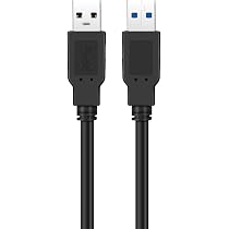 USB 2.0 Kabel Typ A Auf A – 1,80 M Schwarz, Doppelt Geschirmt Für Stabile Übertragung