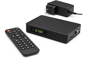 Yechiry RF Till HDMI-omvandlare, Analog Tv-mottagareadapter med Fjärrkontroll, Tydlig Skärm Stabil Signal för Tv med HDMI-ingång Projektorer Multimediaundervisning (B)