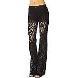 Miuuchy Pantaloni Copricostume In Pizzo A Gamba Larga – Trasparenti, Da Spiaggia, Disponibili In 4 Taglie (S- XL) - 4