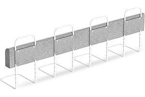 Hebitod Barrera de cama para niños de 200 cm, barrera protectora de cama de 5 agujeros, altura regulable, protección anticaídas, barandilla plegable, fácil de montar, gris