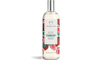 The Body Shop Strawberry Body Mist (1x 100ml), Refreshing Sweet Body Mist for Women, Fruit-Scented Mist with 97% Natural-Origin Ingredients, Everyday Body Spray, Vegan Body Care
