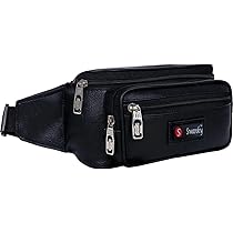 Swanky Leather Waist Pack Travel Bag for Money|Belt| Cards| Mobile