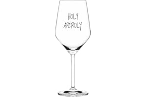 RITZENHOFF Sand & Soda 9500016 Modernes Weinglas mit trendigem Spruch Holy Aperoly, in Geschenkbox – Made in Germany