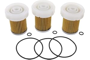DVPARTS 3 Pcs Fuel Filter with 6A320-59930 6A320-58830 for Kubota B1410 RTV900 L320 B3030 B7400 L3800DT L3800F RTVX1120DW RTVX1140R RTVX900W PF9911 33830 with O-ring 6A320-59950 6A320-59940