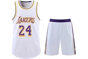 ABRTJCL Basketball Trikot Shirt und Shorts Kinder/Erwachsene 2023/2024, 2-Teiliges Basketball ärmellose Anzug Kinder/Erwachsene, Basketball T-Shirt Weste + Shorts Kinder/Erwachsene