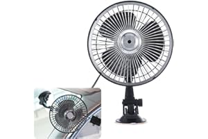 Ungfu Mall 7 pollici Ventola auto 12v Ventola di regolazione ventola del veicolo Ventola di raffreddamento automatico per auto Ventola di raffreddamento dell'aria