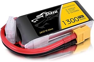 tattu 1300 mAh 11.1 V 75 C 3S1P Lipo Batería Pack con XT60 Conector para UAV Drones FPV Racing Quadcopters Avión como TBS Gemini, IRC Vortex, lumenier QAV250/210 charpu Edition/qav180, zmr250, Align