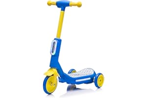 Tecnobike Shop Monopattino Elettrico per Bambini Deluxe 3 Ruote + Casco e Kit Protezioni