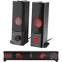 Redragon Orpheus GS550 Stereo Gaming Speakers Sound bar for PC with Red LED Backlight and Volume Control