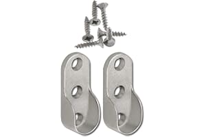 Vasalat 118500622 Schrankrohrhalter oval Schrankrohrlager, Silber