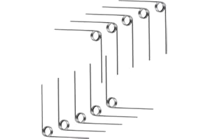 Qrity 10 Pezzi Molle in Acciaio Inossidabile, Molla a V Torsione Molla, Diametro del Filo di 0,5mm, 4,5mm OD, 3 Giri, Angolo di 90°, per Progetti di Riparazione
