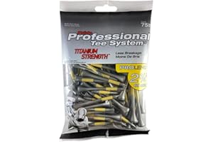 PRIDE PROFESSIONAL TEE SYSTEM Pride Herren Titanholz Titan-Holz (75 Stück) – Schwarz/Gelb, 70 mm