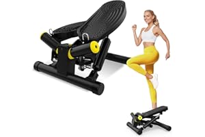 ZIWWVY Mini Twist Stepper, Stepper Machine with 330LBS Weight Capacity, Mini Stepper for Full Body Workout, Adjustable Step Height, Smooth and Quiet, Step Machine for Men Women