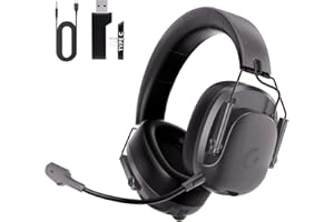 Gvyugke Gaming Headset Wireless für PS5,PC,Switch, Gaming Headset mit Mikrofon Kabellos, Kopfhörer Kabellos Bluetooth 5.2 für Laptop, Computer, Wired Headset Mode für Xbox Series