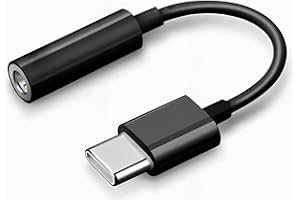 GEEKYGAIN USB-C to 3.5mm Female Headphone Jack Adapter (1 Pack, Black), Type C to Aux Audio Dongle Cable Compatible with iPhone 17/16/15 Series, Pixel, Samsung Galaxy S25/S24/S23/S22/S21/S20/S20+/S20 Ultra