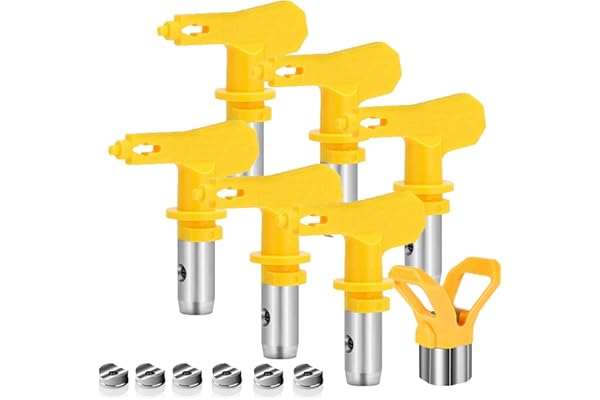 WOOLUCK® 6 st luftlöst munstycke, luftlöst pistolmunstycke för högtrycksfärgpistol (typ 515, 517, 519, 521, 523, 525)