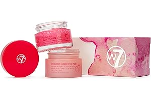W7 Duo Gommage et Masque de nuit pour les Lèvres Sweet Dreams - Ensemble de 2 - Fraise - Exfolie, Revitalise, Apaise et Hydrate