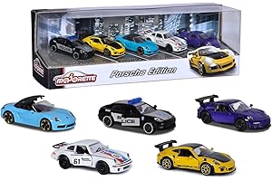 Majorette - Porsche Giftpack - Voitures Miniatures en Métal - Coffret 5 Véhicules - 212053171