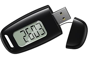 Ankilo Pedometer 3D Walking Pedometer, Pedometer Step Counter Portable USB Rechargable Pedometer Step Counter with Clip and Lanyard LED Backlight Track Steps in Real Time for Older Men Women Elders