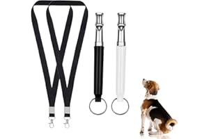 afhgdjr 2-Stück Hundepfeife Rütter Rückruf,Lautlose Hundepfeife Hochfrequenz Lautlos,Erziehungshilfen für Hunde Pfeifen,mit Lanyard für Hören Sie Auf Zu Bellen und Trainieren Sie Ihren Hund (3A)