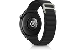 KeeFos Pasek Alpine Loop 22 mm, kompatybilny z Huawei Watch 4 / Watch 4 Pro / Watch Ultimate, nylonowy, tytanowy, haczyk G, pasek zapasowy do Xiaomi Redmi Watch 3 Active / Xiaomi Watch S1 Pro - czarny