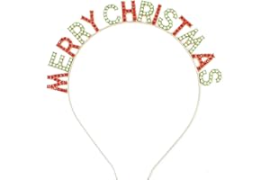 ALLY-MAGIC Christmas Rhinestone Headbands, Merry Christmas Headband, Xmas Hair Hoops, Shinny Crystal Merry Christmas Crown, Xmas Gifts for Girls, Christmas Headpiece Christmas Party Supplies Y9HLSDFG