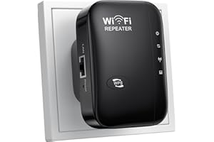 CARPHONE WAREHOUSE WLAN Verstärker, 300Mbit/s 2.4GHz WiFi Verstärker, WiFi Extender Booster, WLAN Repeater mit Repeater/AP Modus und WPS-Funktion Internet Verstärker, Kompatibel zu Allen WLAN Geräten (Schwarz)