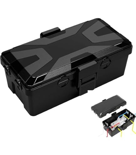 Cassetta Cavi Esterna 7 Uscite GTIWUNG Scatola Protezione Esterna IP66 IP68 - 7 Uscite Cavi - Impermeabile Per Prese Esterne E Giunzioni Scatola Derivazione Nera